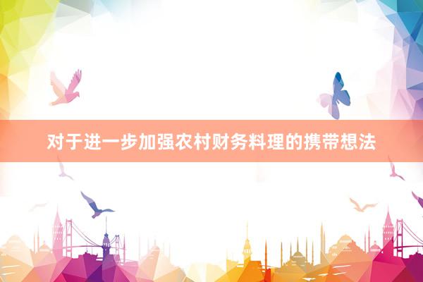 对于进一步加强农村财务料理的携带想法