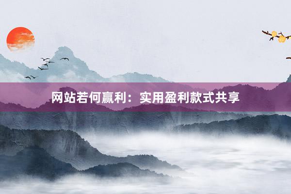 网站若何赢利：实用盈利款式共享